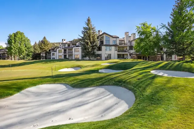 Country Club of the Rockies fairway and bunker beside the condo